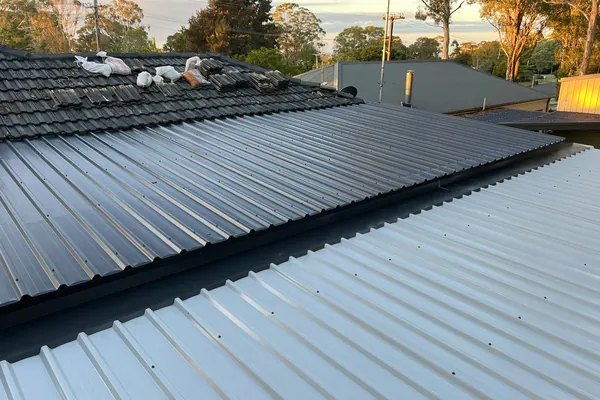 Colorbond metal roof after repairs