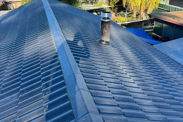 Restored charcoal tile roof