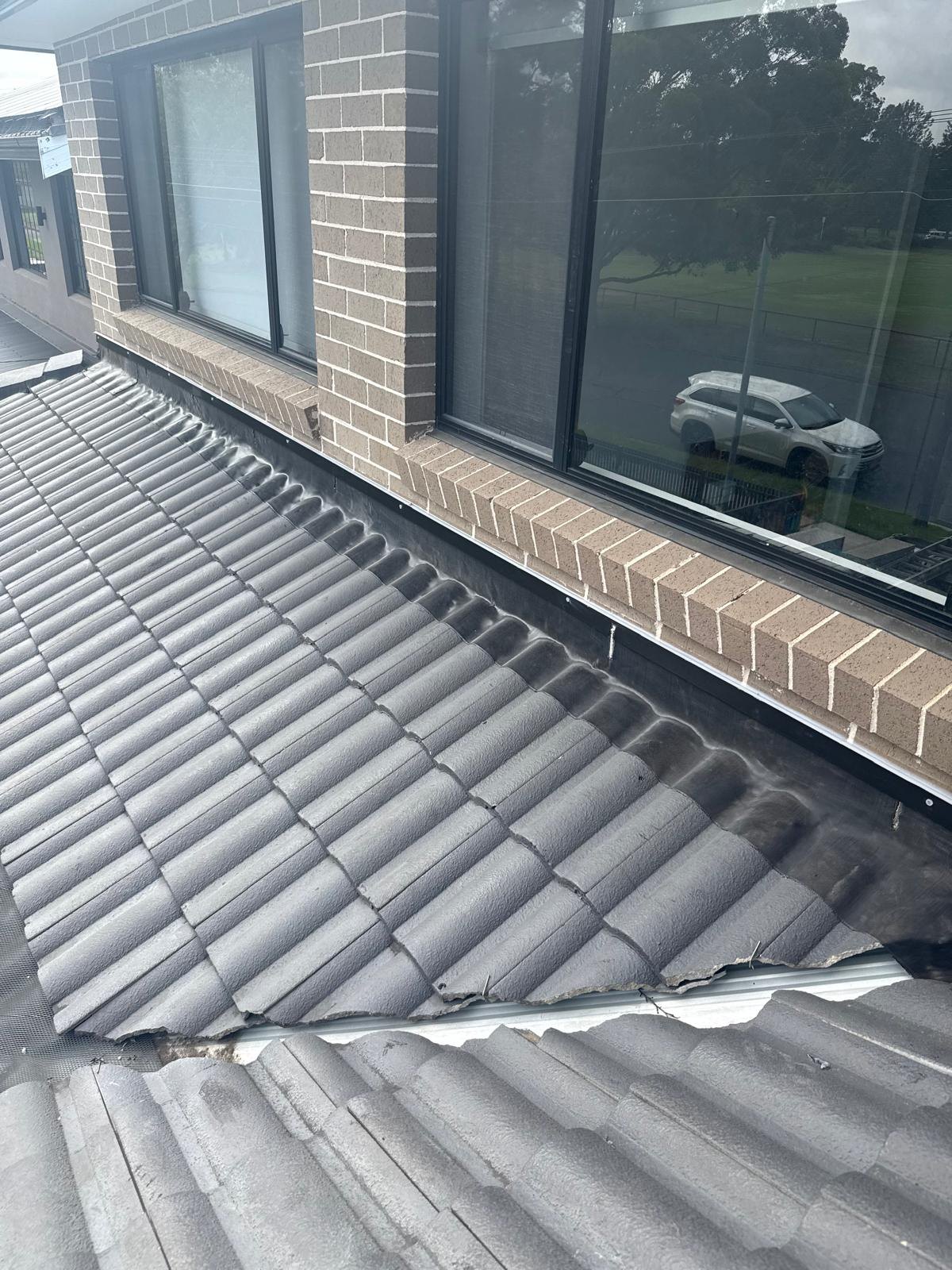 New wall apron flashing on tile roof Sydney